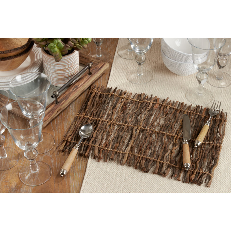 Saro Coconut Twig Placemats (Set Of 4) Wayfair